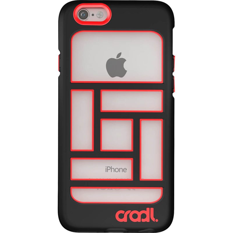 Blocks iPhone 6 case jet-crimson back (cropped)