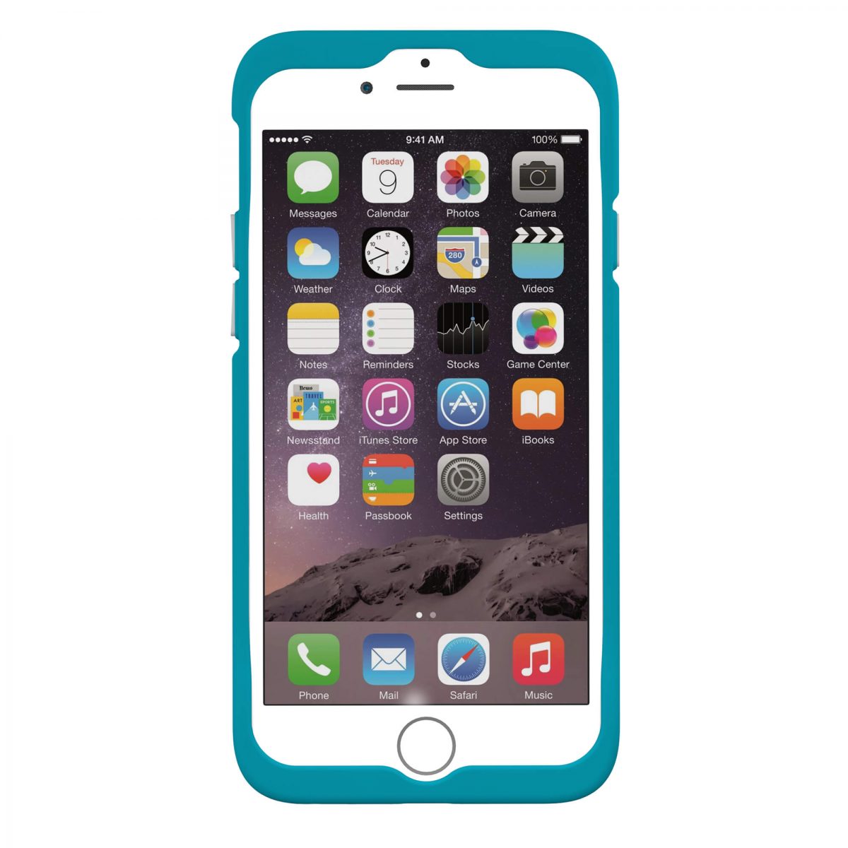 Bubbles Iphone 6 Case Teal Aqua Front Cradl