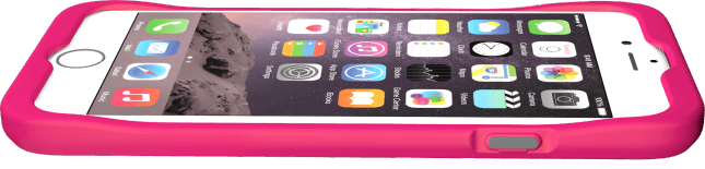 Bubbles iPhone case pink low-profile
